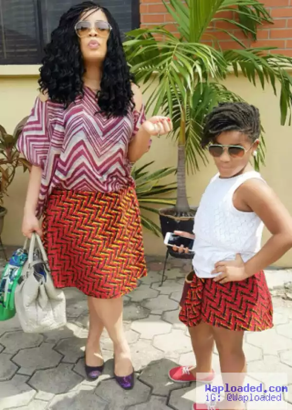 Photos: Nollywood Actress Monolisa Chinda and Daughter Strike a Pose